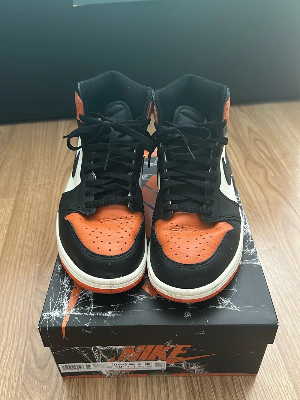 Nike Air Jordan 1 High Black Orange White Men's Sneakers